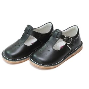 L'Amour Black Dress Shoes with T-Bar Design